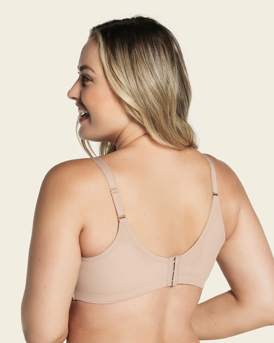 Wireless Push Up Bra Beige