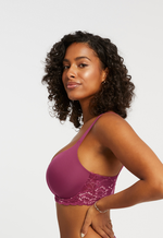 Montelle Pure Plus Full Coverage T-Shirt Bra cranberry rose