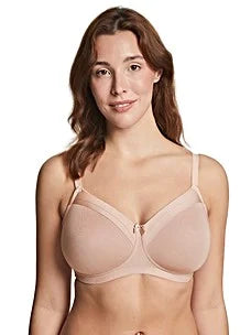 Shapely Figures Non-Wired Blush & White Bras Size 44C (2PK) Brand New.