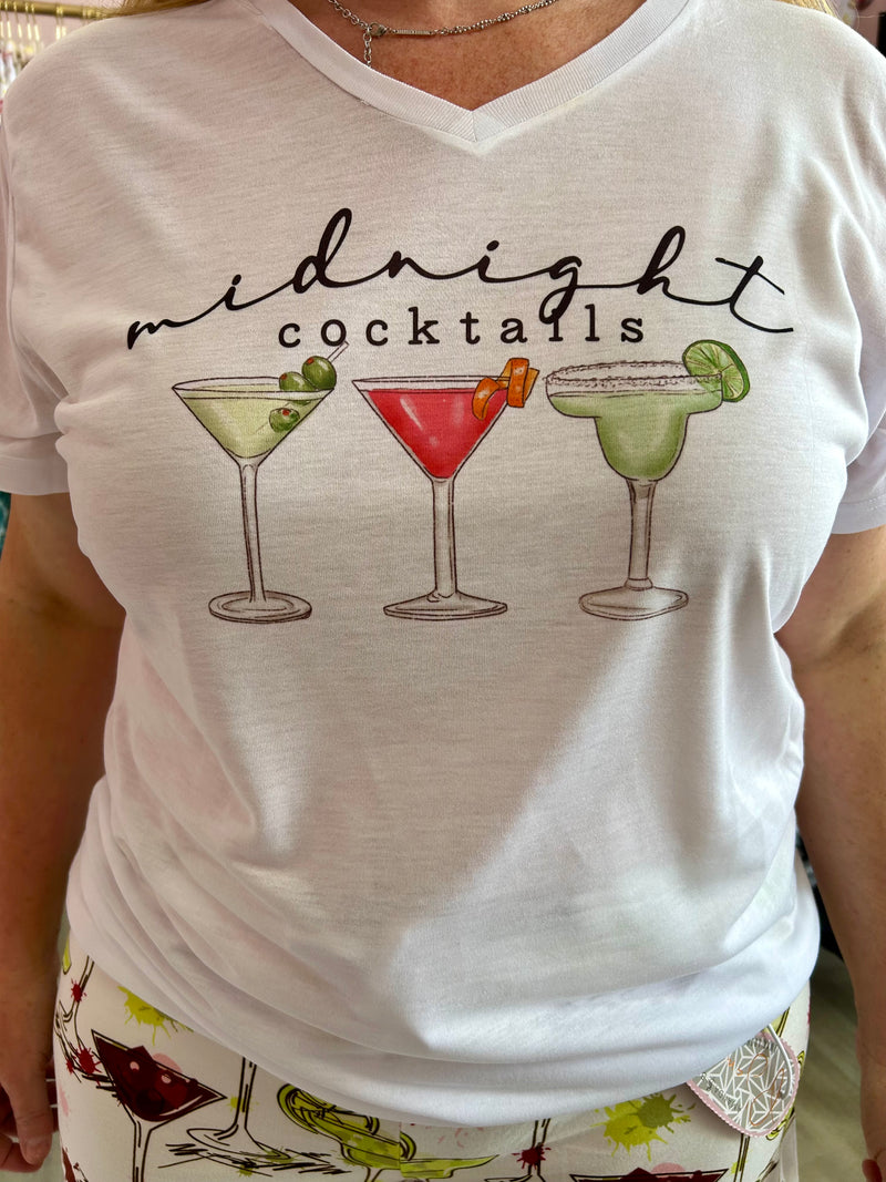 Midnight Cocktails Pajama Set