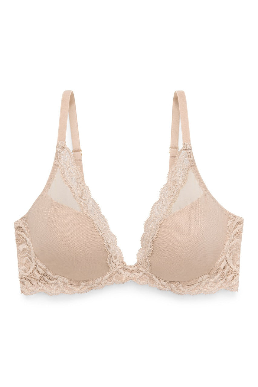 Curvy Couture Plunge T-Shirt Bra Chantilly – Shapely Hart